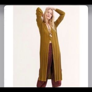 Free People | Skinny Mini Duster Cardigan in Moss Size S